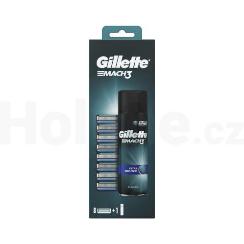 Gillette Mach 3 8 ks + gel na holení
