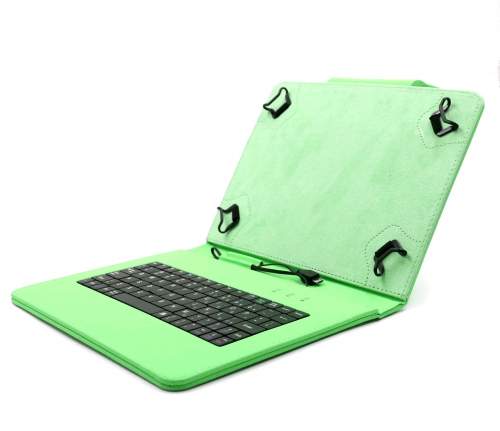 C-TECH PROTECT pouzdro univerzální s klávesnicí pro 9,7"-10,1" tablety, FlexGrip, NUTKC-04, zelené (NUTKC-04G)