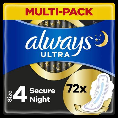 ALWAYS Ultra Secure Night s křidélky 72 ks