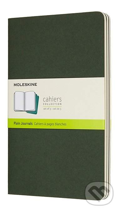 Moleskine sešity 3 ks čisté zelené L