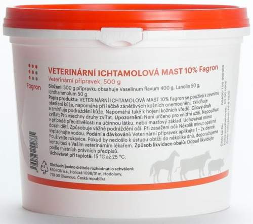 Ichtammolová mast 10% 1kg veterinární