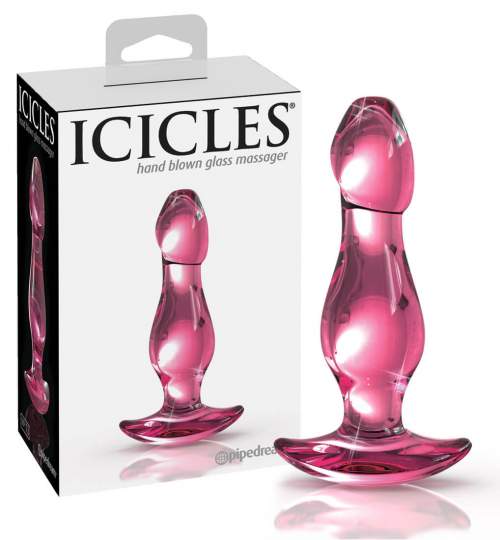 ICICLES Pipedream  No. 73 - anální kolík ve tvaru penisu (růžový)