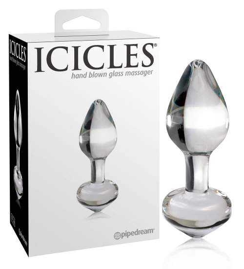 ICICLES Pipedream  No. 44 - skleněný anální kolík (průhledný)