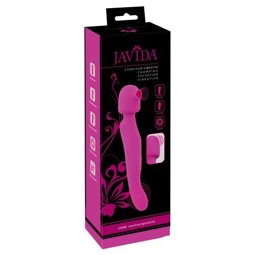 Javida Wand - cordless, 3-function massage vibrator (purple)