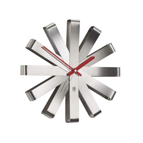 Umbra Nástěnné hodiny RIBBON 30 cm ocelové