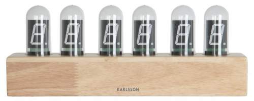 KARLSSON Stolní hodiny Cathode  dřevěné