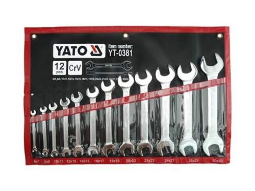 YATO Sada klíčů plochých 12 ks 6 - 32 mm YT-0381
