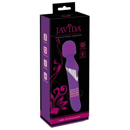 Javida Wand &amp; Pearl - 2in1 masážní vibrátor (fialový)