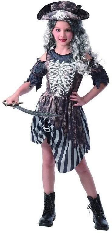 MADE Kostým na karneval -  zombie pirátka, 110 - 120 cm