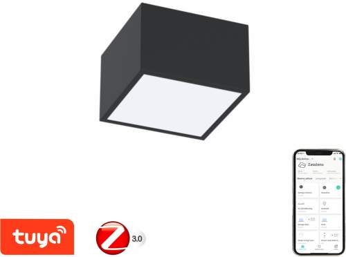 Immax NEO CANTO Smart stropní svítidlo 15x15cm 12W černé Zigbee 3.0