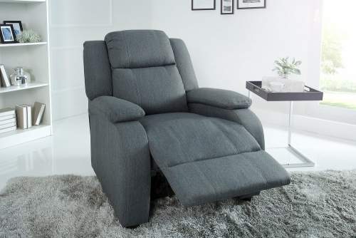 Noble Home Relaxační křeslo Lebus, strukturovaná tmavě šedá