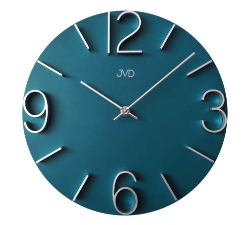 Designové nástěnné hodiny JVD HC37.3 tyrkysová