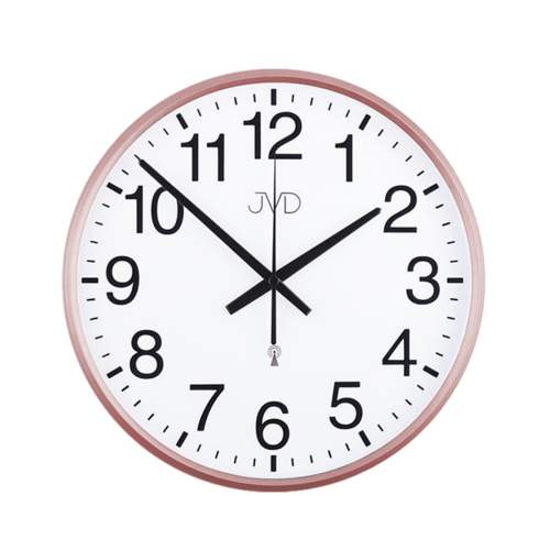 Rádiem řízené nástěnné hodiny JVD RH684.5 růžové