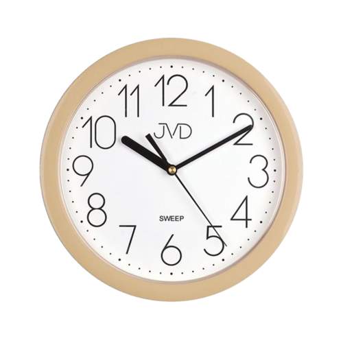 Plastové nástěnné hodiny JVD Funky HP612.15 krémové