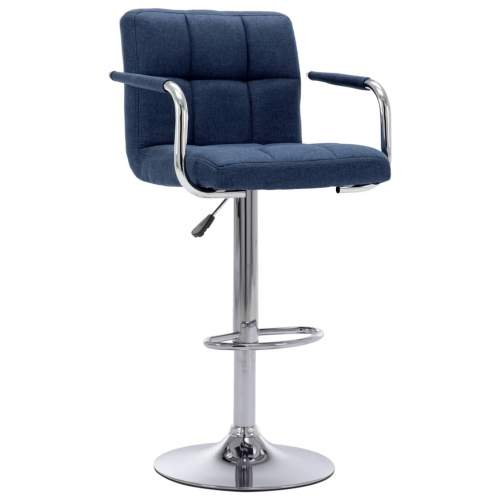 Barová židle látka / chrom Dekorhome Modrá,Barová židle látka / chrom Dekorhome Modrá