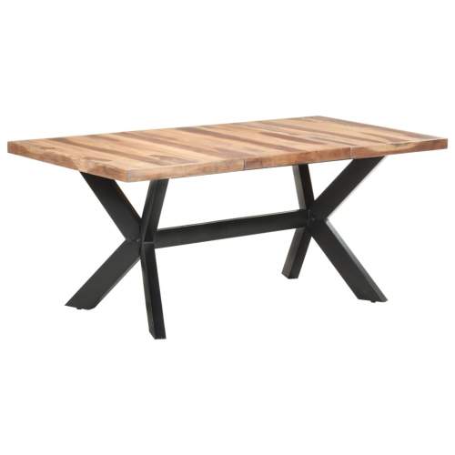 Jídelní stůl 180 x 90 x 75 cm masivní dřevo sheeshamový vzhled