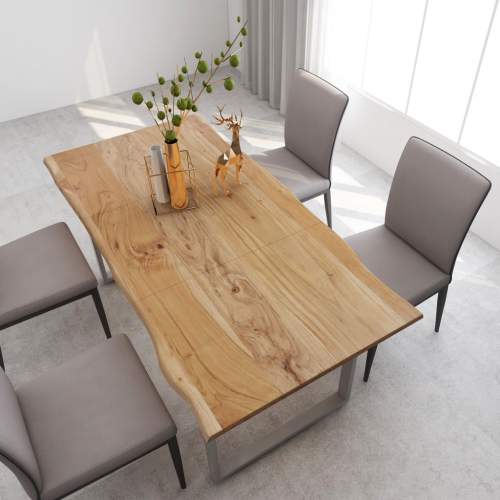 Jídelní stůl 180 x 90 x 76 cm masivní akáciové dřevo