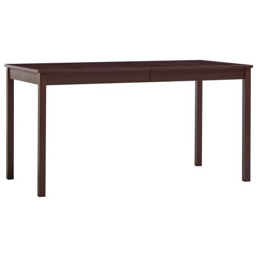Jídelní stůl tmavě hnědý 140 x 70 x 73 cm borové dřevo