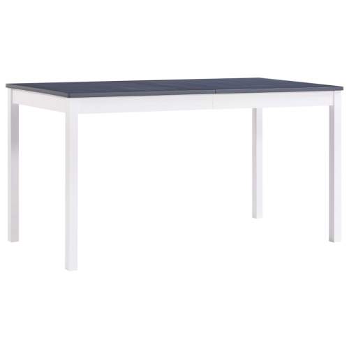 Jídelní stůl bílo-šedý 140 x 70 x 73 cm borové dřevo