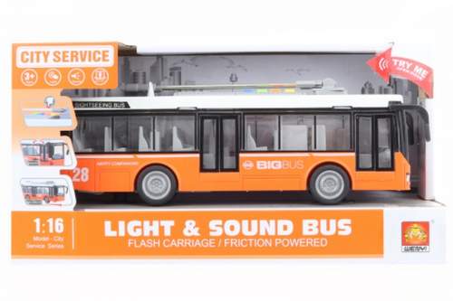 LAMPS Trolejbus oranžový na baterie