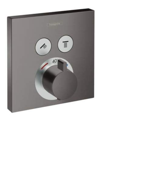 HANSGROHE Shower Select Termostatická baterie pod omítku pro 2 spotřebiče, kartáčovaný černý chrom