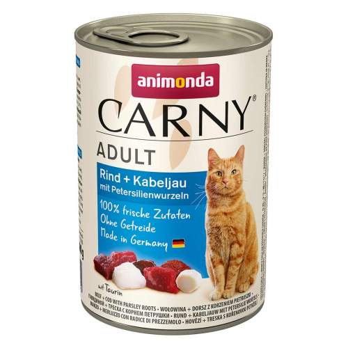 ANIMONDA Cat Carny Adult příchuť: treska a petrželový kořen 400g