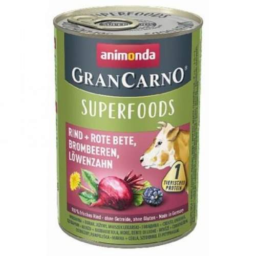 Animonda GranCarno Superfoods konzerva hovězí a červená řepa 400g