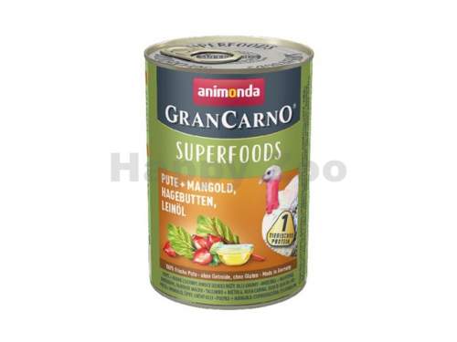 Animonda GRANCARNO Superfoods krůta,mangold,šípky,lněný olej 400 g pro psy