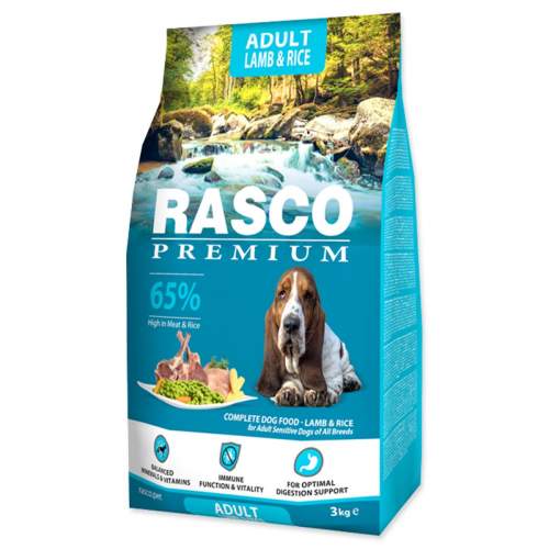RASCO Premium Adult Lamb & Rice jehněčí, rýže 3 kg