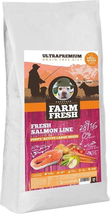 Farm Fresh Salmon Line Puppy/Active Large Breed 15 kg