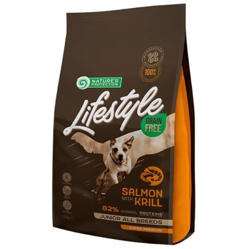 Nature's Protection Dog Dry LifeStyle GF Junior Salmon 1.5 kg