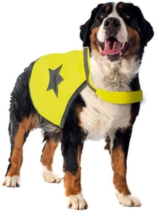 Duvo+ LAROY Group Reflexní vesta pro psa 64cm látková žlutá
