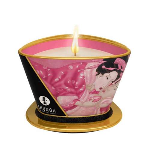 Shunga Masážní svíčka Růže | 170 ml