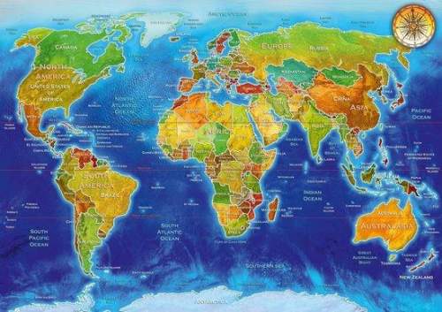 BLUEBIRD Geopolitická mapa světa
