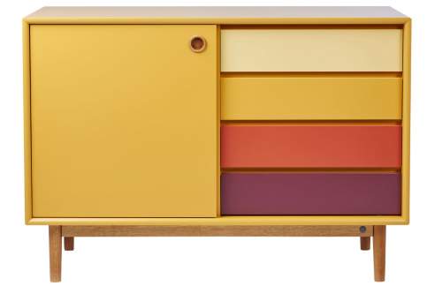 Hořčicově žlutá komoda Tom Tailor for Tenzo Color Box 114 x 80 cm