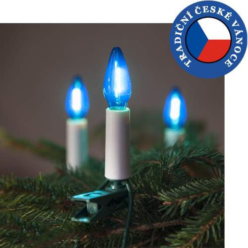 Exihand Souprava Felicia LED FILAMENT modrá SV-16, 16 žárovek FILAMENT 14V/0,2W