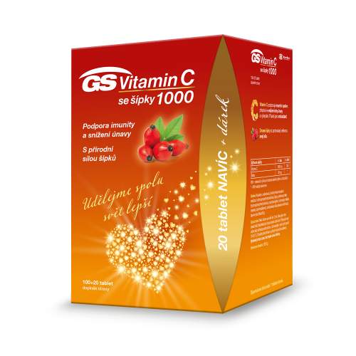 GS Vitamin C1000+šípky tbl.100+20 dárkové balení 2021