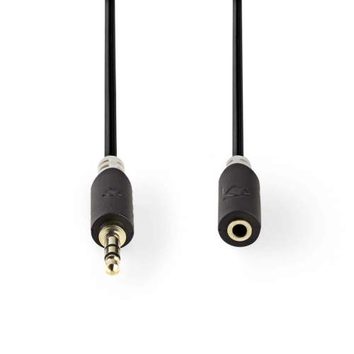Nedis CABW22050AT20 - Stereofonní Audio Kabel | 3,5mm Zástrčka - 3,5mm Zásuvka | 2 m | Antracit