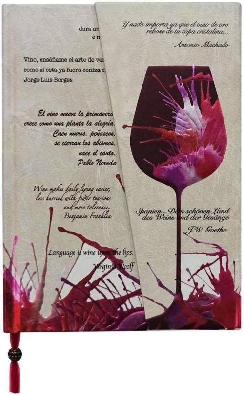 SUN Luxusní zápisník Boncahier Víno Grand reserva/citáty