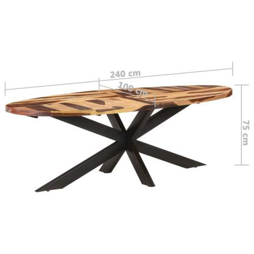 Jídelní stůl 240 × 100 × 75 cm akácie sheeshamový povrch