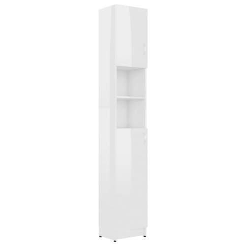 shumee skříňka bílá vysoký lesk 32x25,5x190 cm dřevotříska