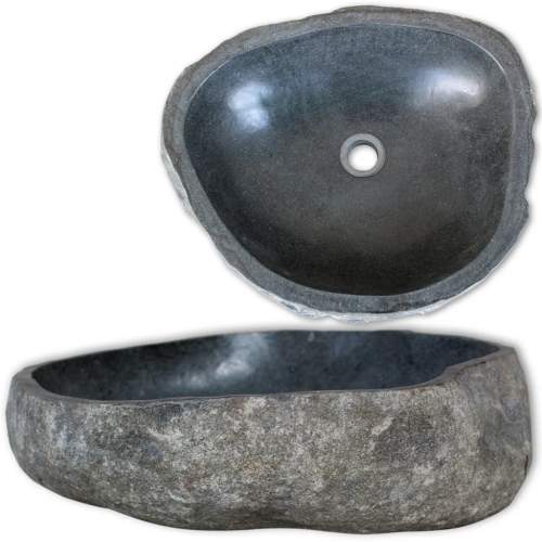 VIDA Umyvadlo z říčního kamene 46–52 cm