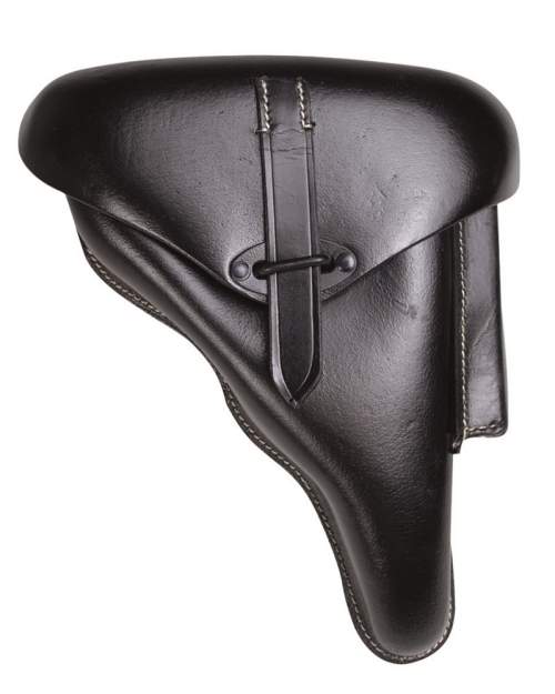 MILTEC Pouzdro na pistol P38 hard (repro) kožené černé