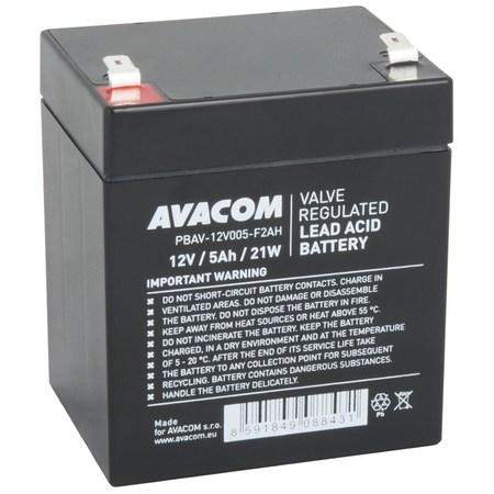 Olověný akumulátor Avacom 12V 5Ah F2 HighRate