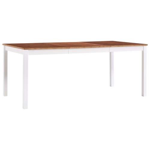 Jídelní stůl bílo-hnědý 180 x 90 x 73 cm borové dřevo