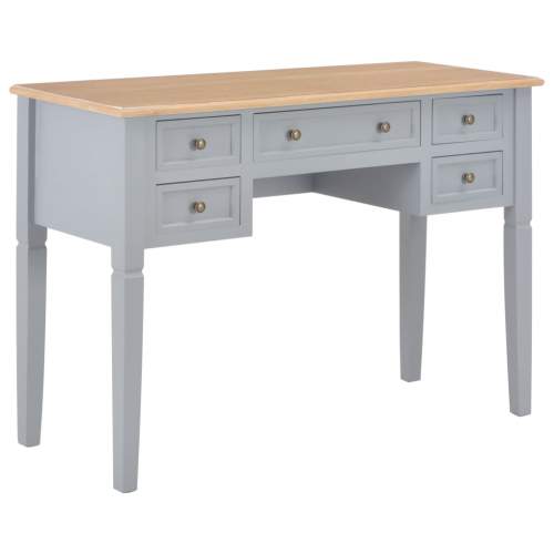 Psací stůl šedý 109,5 x 45 x 77,5 cm dřevo