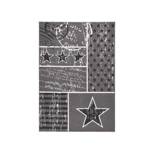 Šedý koberec Hanse Home City & Mix Stars, 140 x 200 cm