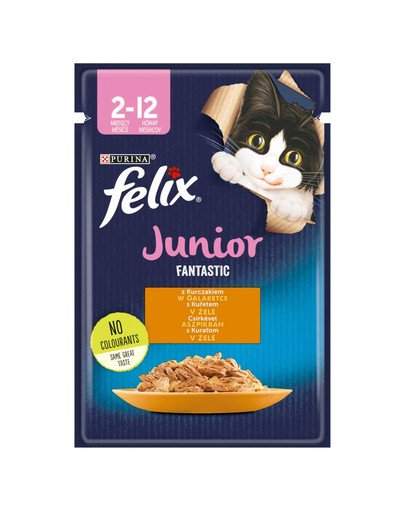 Felix Fantastic Junior s kuřetem v želé 26 x 85 g