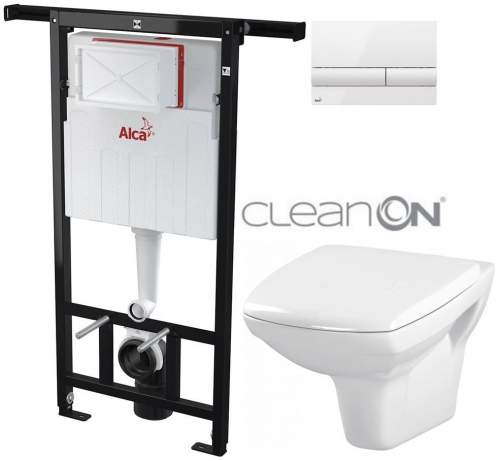 ALCAPLAST Jádromodul M1710 + WC CERSANIT CLEANON CARINA + SEDÁTKO