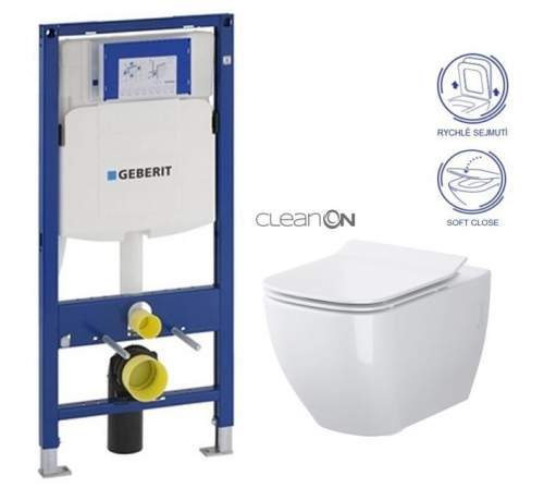 GEBERIT Duofix + WC CERSANIT VIRGO CLEANON + SEDÁTKO